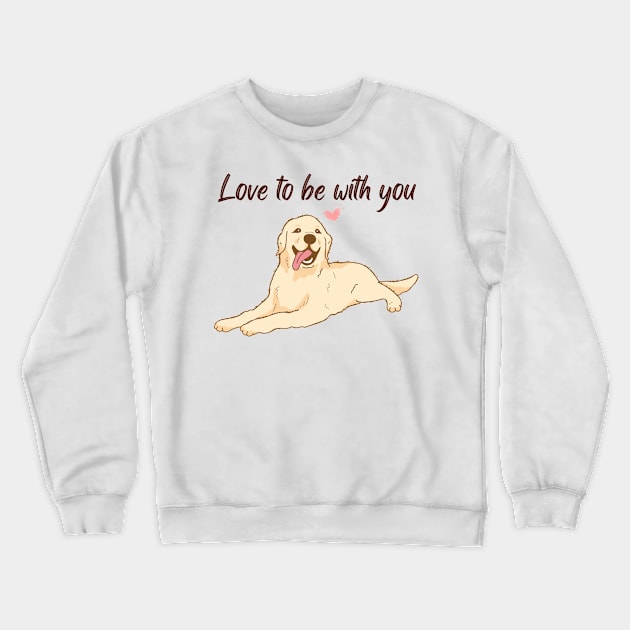 Cute dog loves you Crewneck Sweatshirt by Nano-none